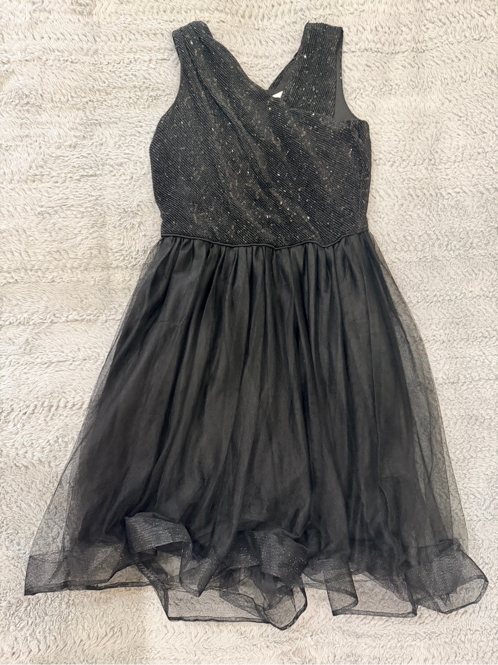 Black Sparkle Tulle Party Dress Girl’s/14 Perfect for Holiday Parties & Banquets
